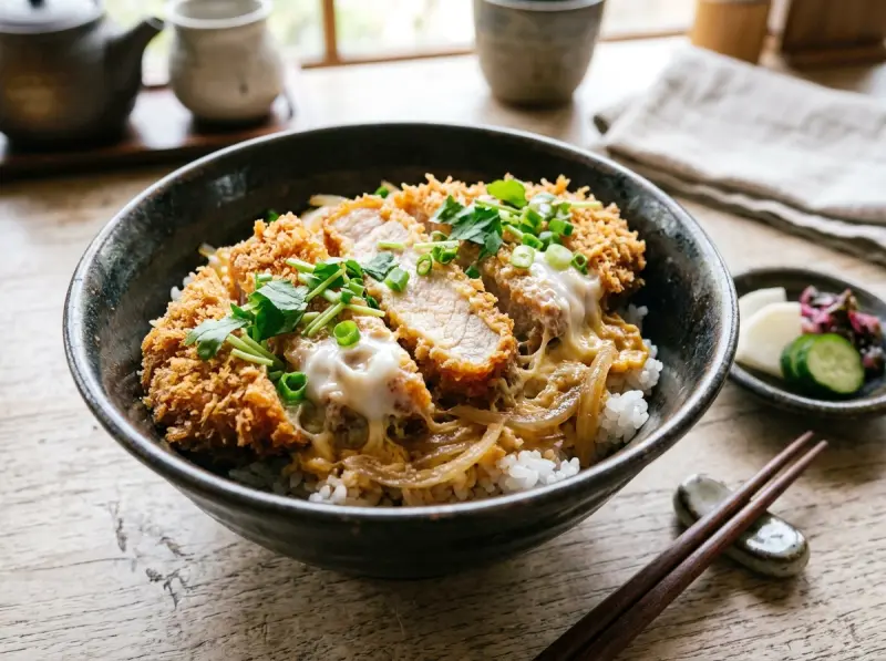 Katsudon (Japanese Pork Cutlet Rice Bowl) — Cereal and Pasta Dishes · Japan