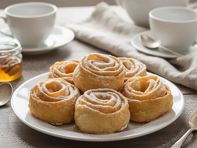 Khvorost (Ukrainian Fried Pastry) with flour, egg and milk — Ukraine recipe