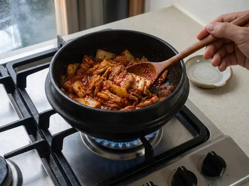 Kimchi Jjigae, stufato coreano al kimchi — step 4