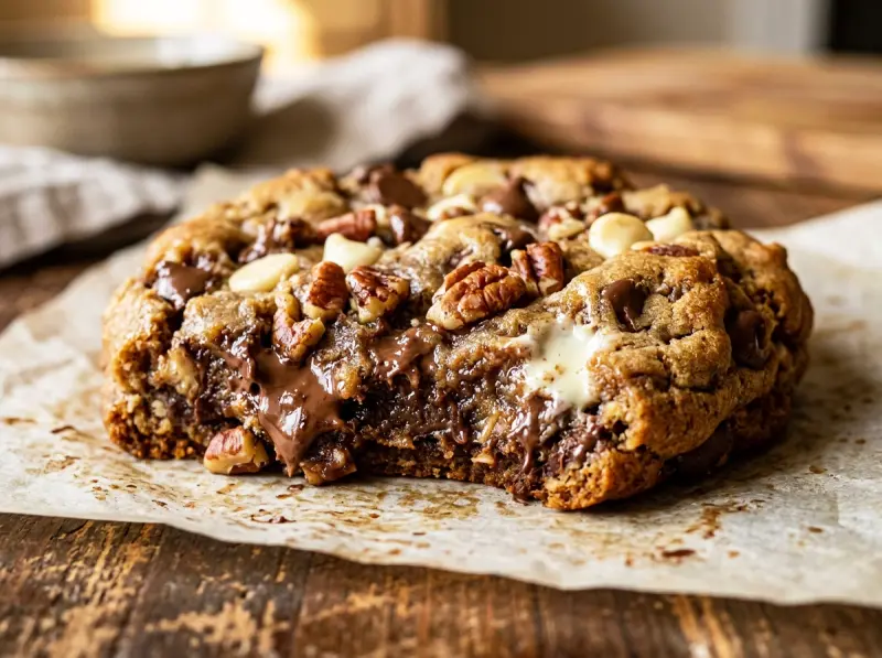 Mama Kelce's Chocolate Chip Cookies with butter, white chocolate chips and milk chocolate chips — USA recipe