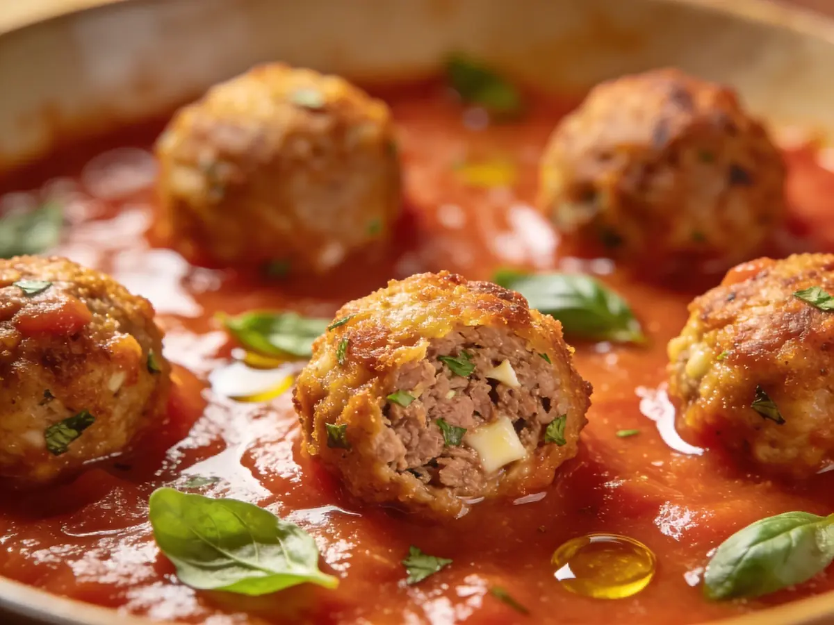 Meatballs with minced meat, onion and breadcrumbs — Italy recipe