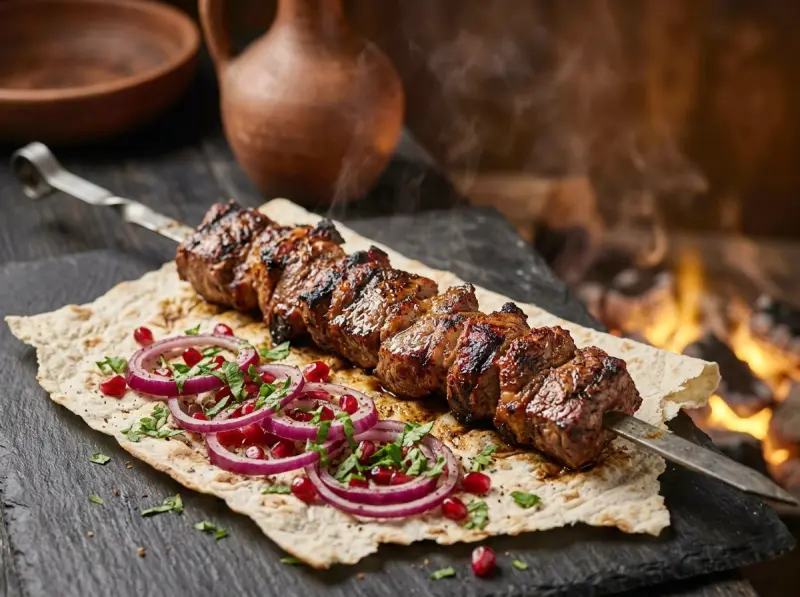 Mtsvadi (Georgian Pork Shashlik)