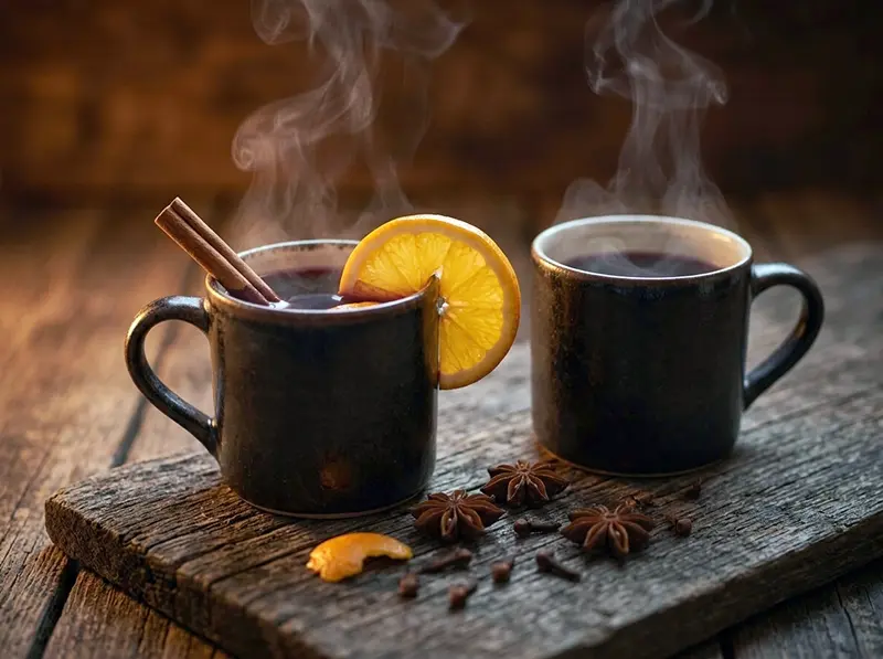 Mulled Wine with dry red wine, cinnamon sticks and whole cloves — Germany recipe