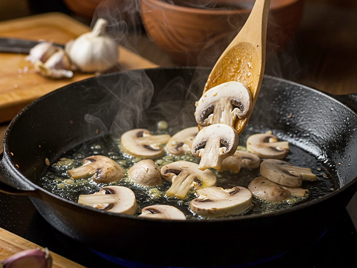 Mushrooms in Sour Cream step 1