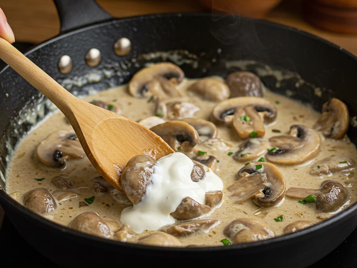 Mushrooms in Sour Cream step 2