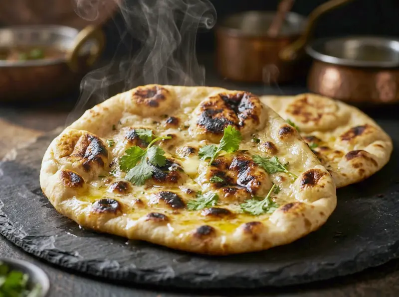 Naan Bread with plain flour, yogurt and instant yeast — India recipe