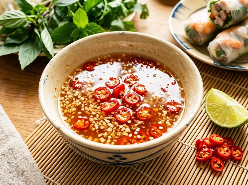 Nuoc Cham with fish sauce, lime and garlic — Vietnam recipe