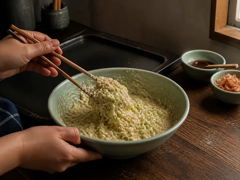 Okonomiyaki stile Osaka — step 3