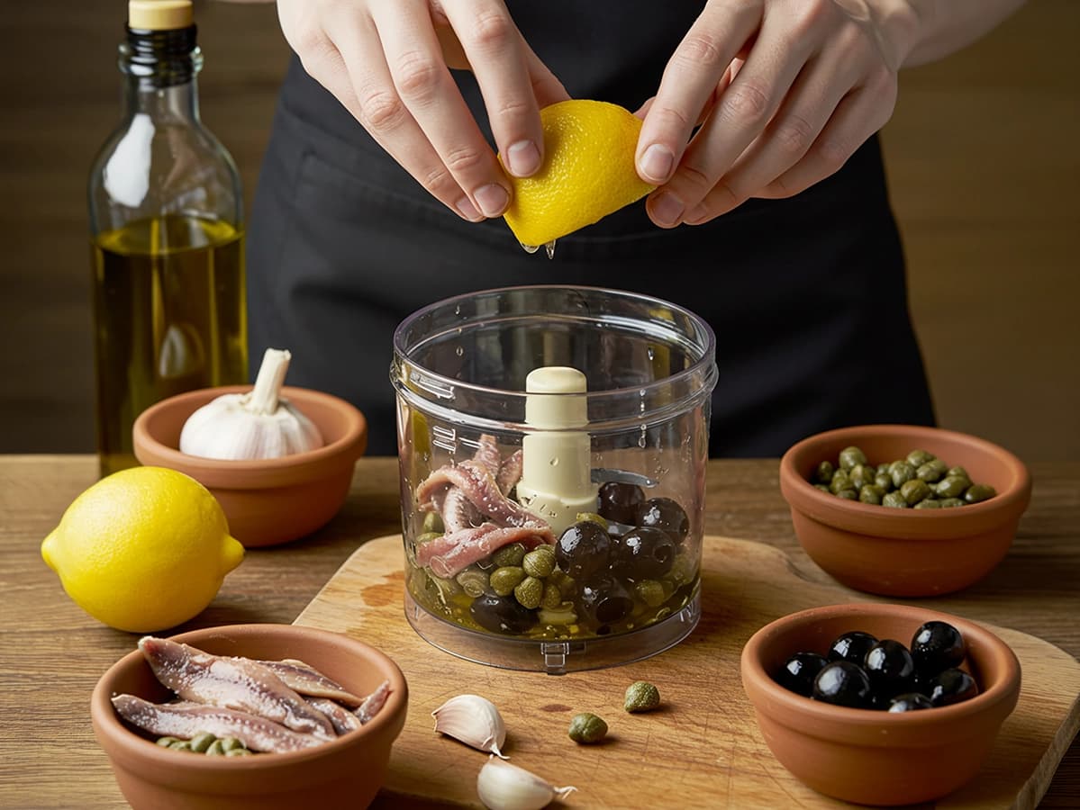 Olive Tapenade step 1