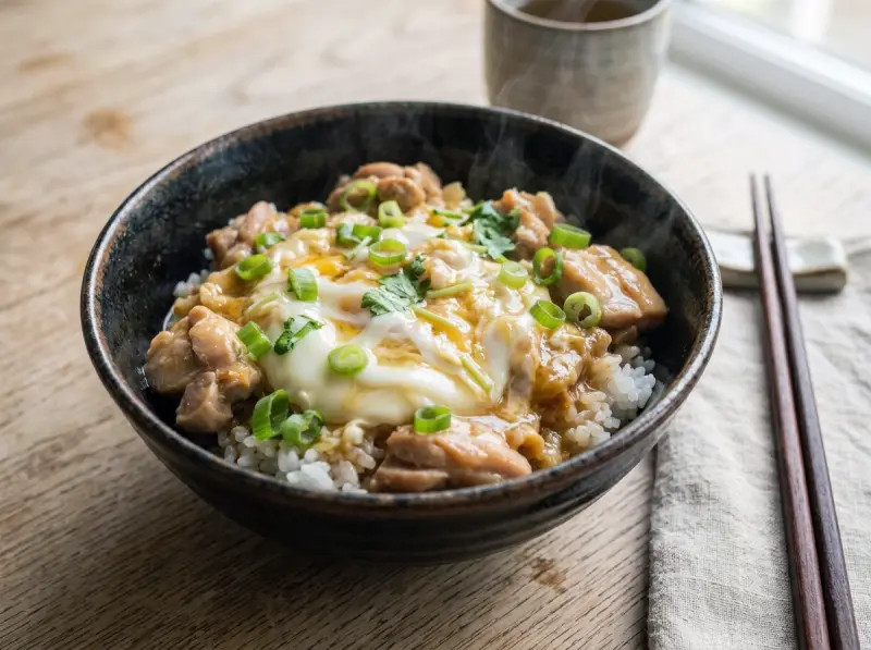 Oyakodon (Japanese Chicken and Egg Rice Bowl) — Cereal and Pasta Dishes · Japan