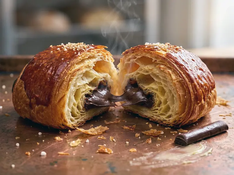 Pain au chocolat — classico dolce francese sfogliato al cioccolato