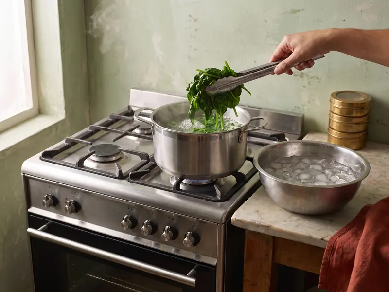 Palak paneer — step 2