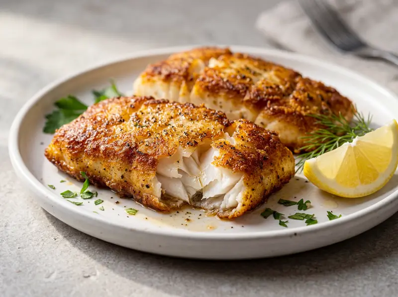 Pan-Fried Fish Fillets with fish, flour and lemon — USA recipe