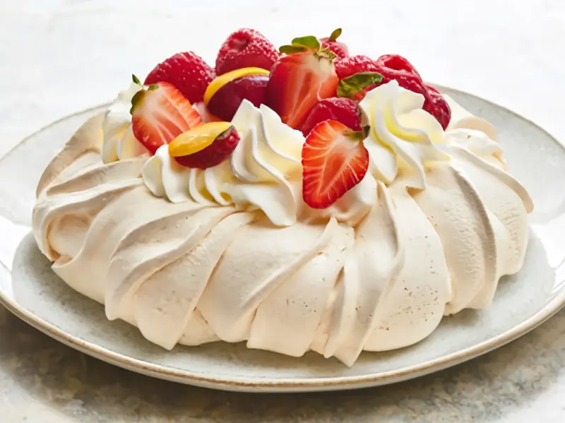 Pavlova with egg white, sugar and cream — Australia recipe