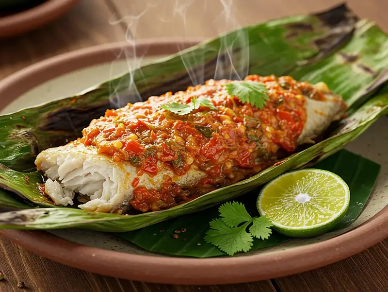 Pepes ikan (Poisson en feuille de bananier)