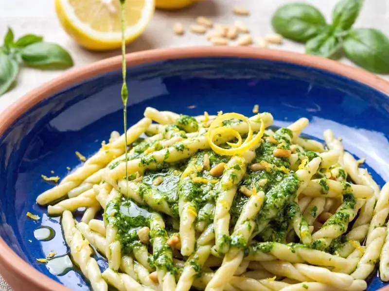 意大利柠檬青酱(Pesto al Limone)— 利古里亚罗勒柠檬青酱