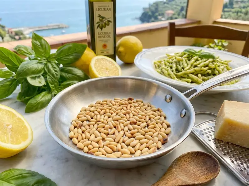 Pesto al limone (pesto ligure al basilico e limone) — step 1
