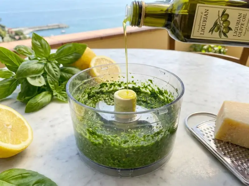Pesto al limone (pesto ligure al basilico e limone) — step 5
