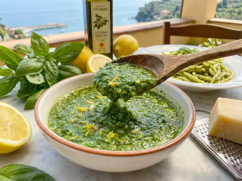 Pesto al limone (pesto ligure al basilico e limone) — step 6