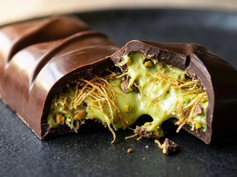 Pistachio Chocolate Bars with chocolate, kataifi and pistachio cream — UAE recipe