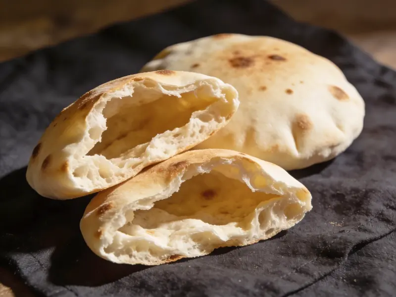 Pita Bread with bread flour, yeast and olive oil — Lebanon recipe