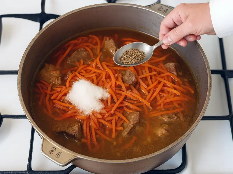 Plov (Pilaf uzbeko) — step 3