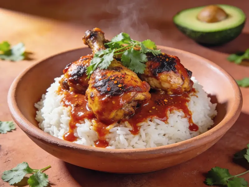 Pollo Guisado with chicken, onion and garlic — Dominican Republic recipe