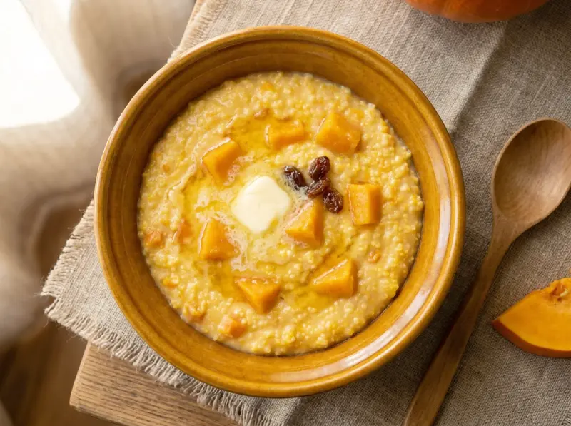 Porridge di miglio con zucca (kasha russa)