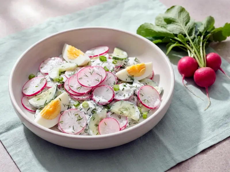 Radish and Sour Cream Salad