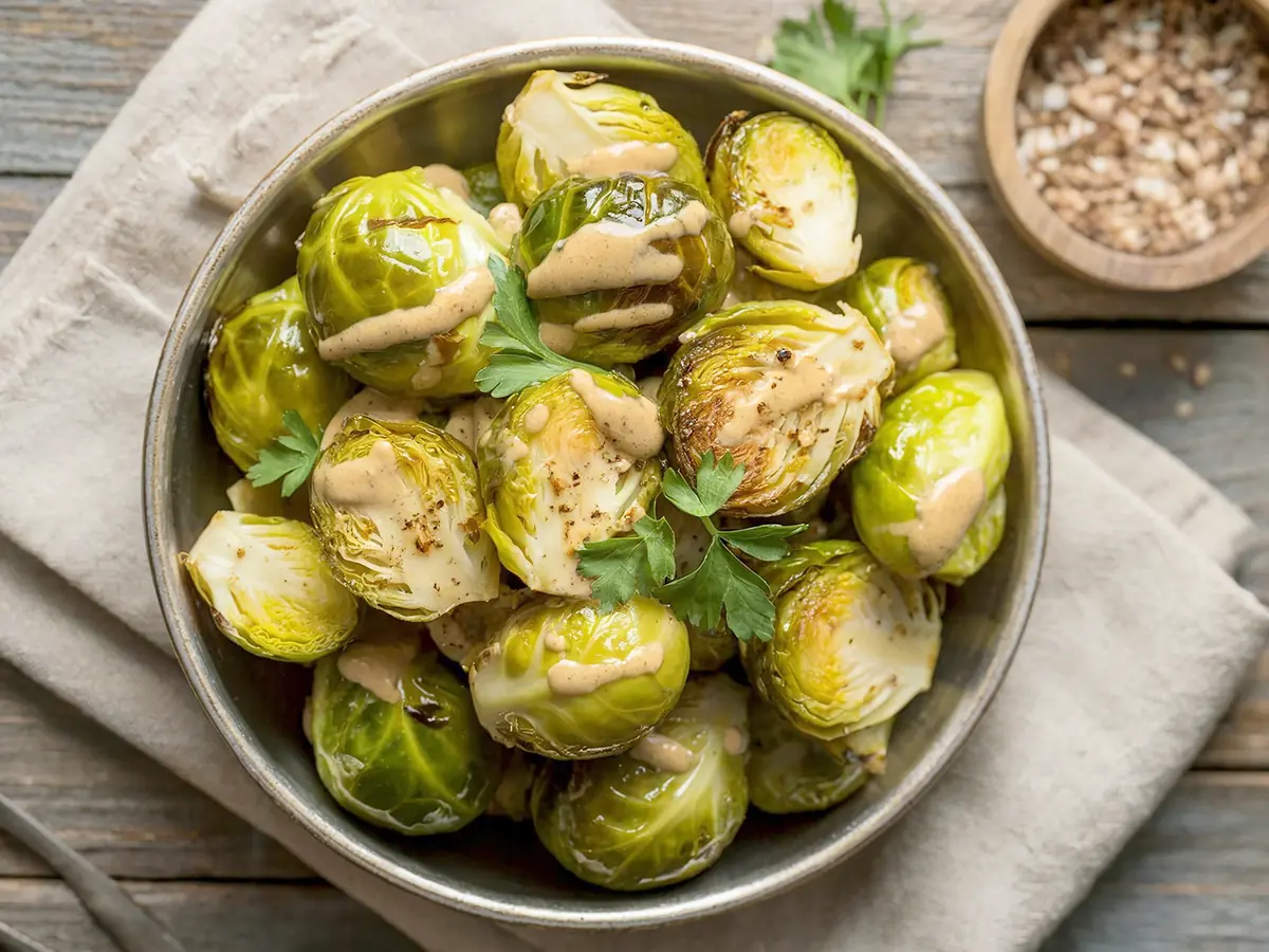 Roasted Brussels Sprouts with brussels sprouts, shallot and cream — France recipe