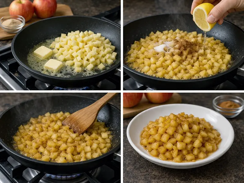 Russian Apple & Cottage Cheese Blini step 3