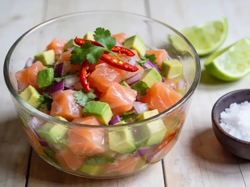 Salmon Ceviche — Appetizers and Sandwiches · Peru