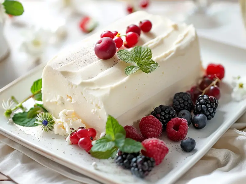Semifreddo with cream, egg yolks and sugar — Italy recipe