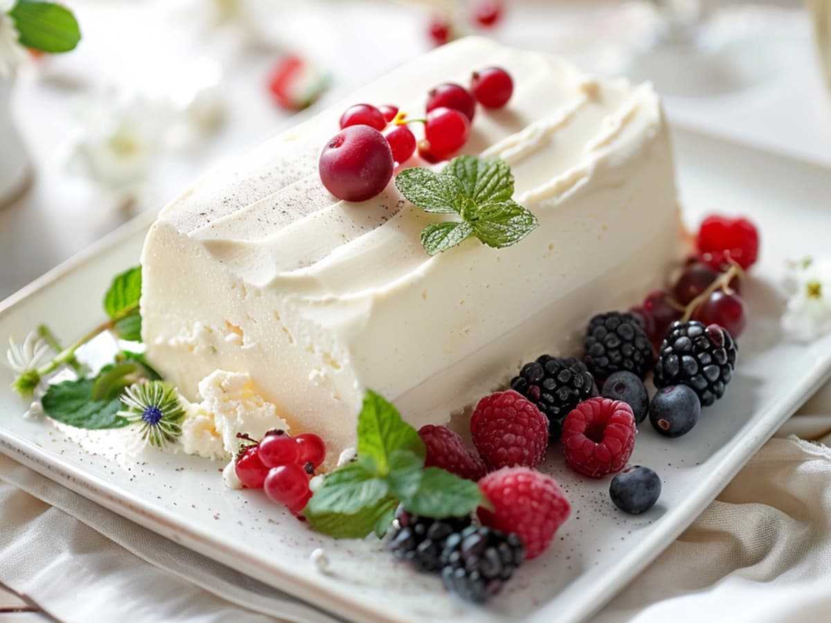 Semifreddo with cream, eggs and sugar — Italy recipe