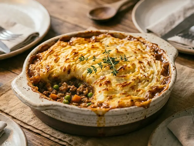 Shepherd's Pie with minced meat, potato and carrot — USA recipe