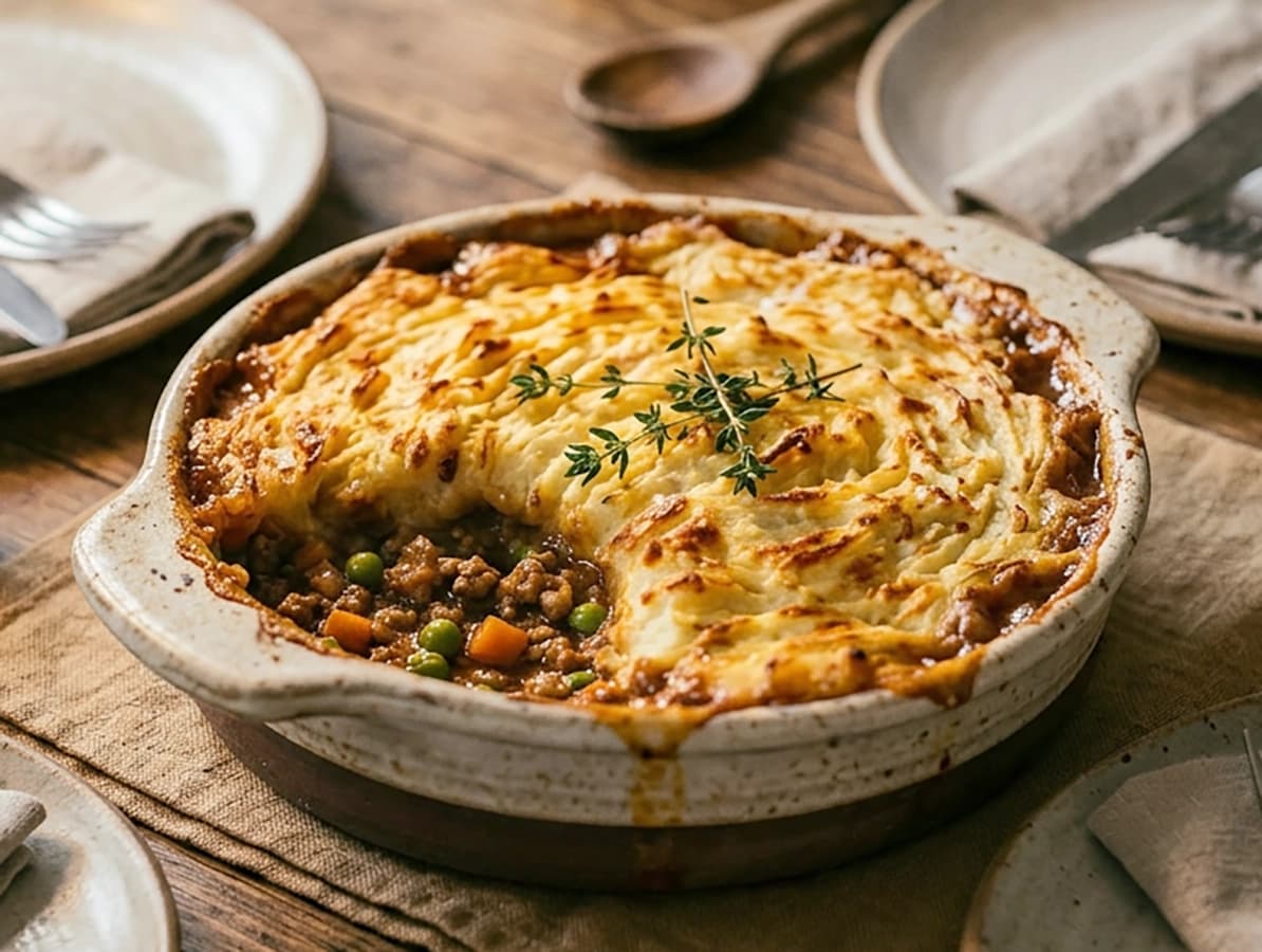 Shepherd's Pie with beef, beef broth and bell pepper — USA recipe
