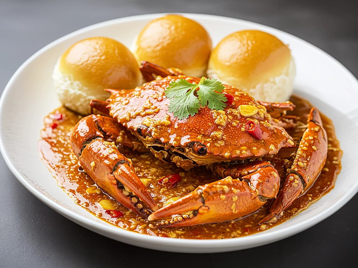 Singapore Chili Crab with crab, chili and ginger — Singapore recipe