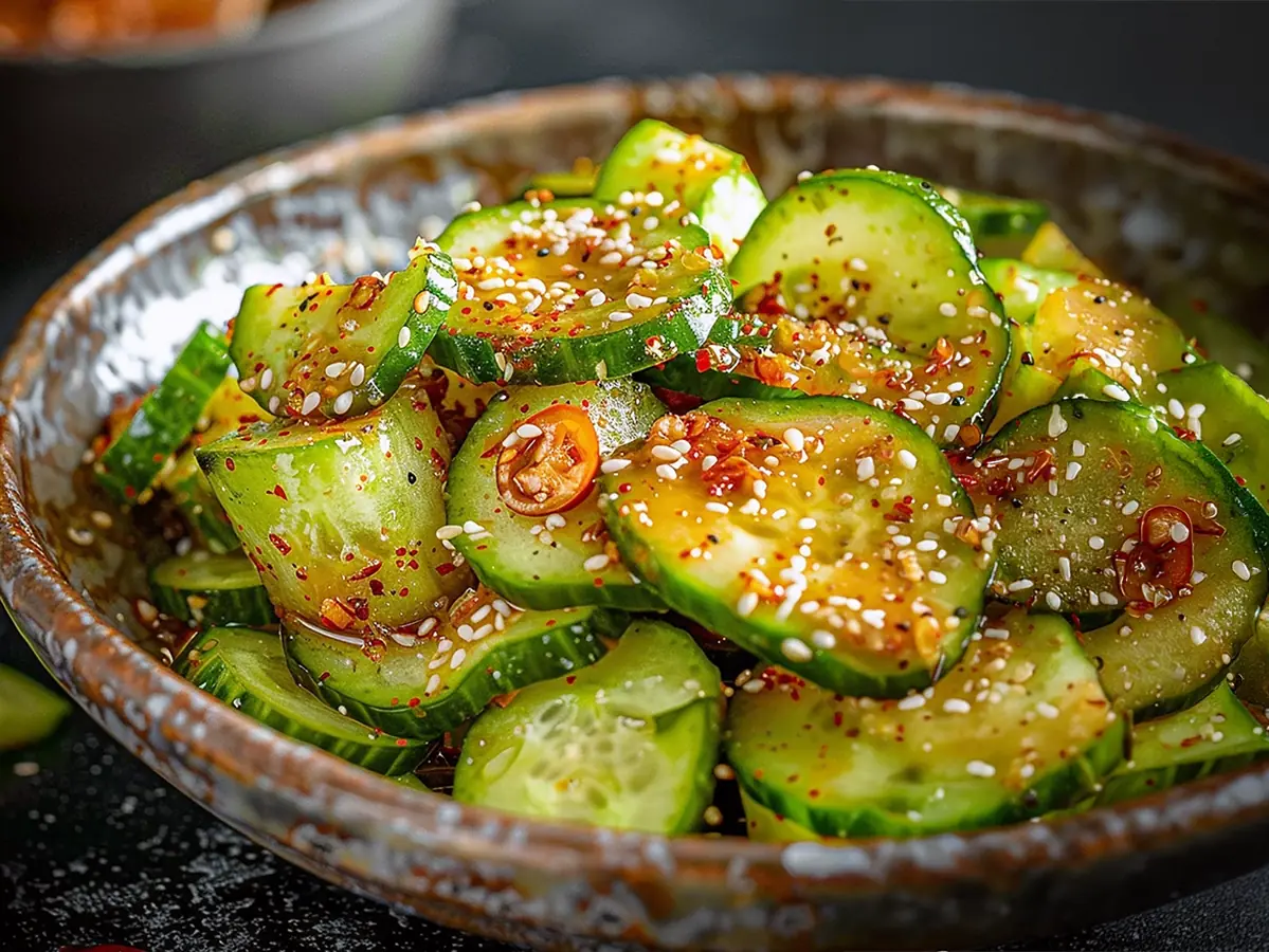Smashed Cucumbers with cucumber, garlic and chili — China recipe