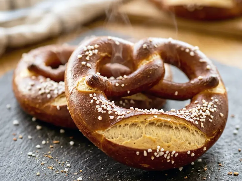 Soft Pretzels (Laugenbrezeln) with bread flour, yeast and butter — Germany recipe