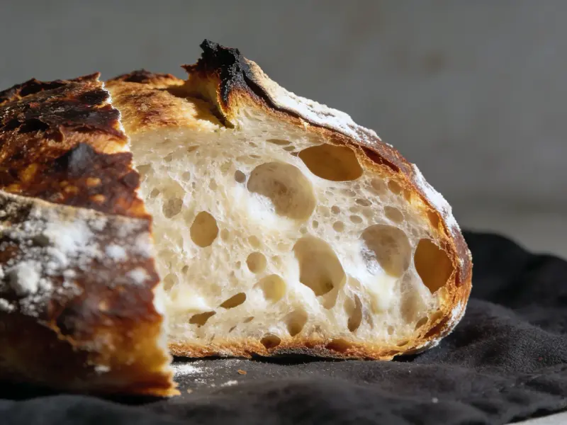 Хлеб на закваске (Sourdough Bread): Хлебная мука, Вода, Соль — США · рецепт