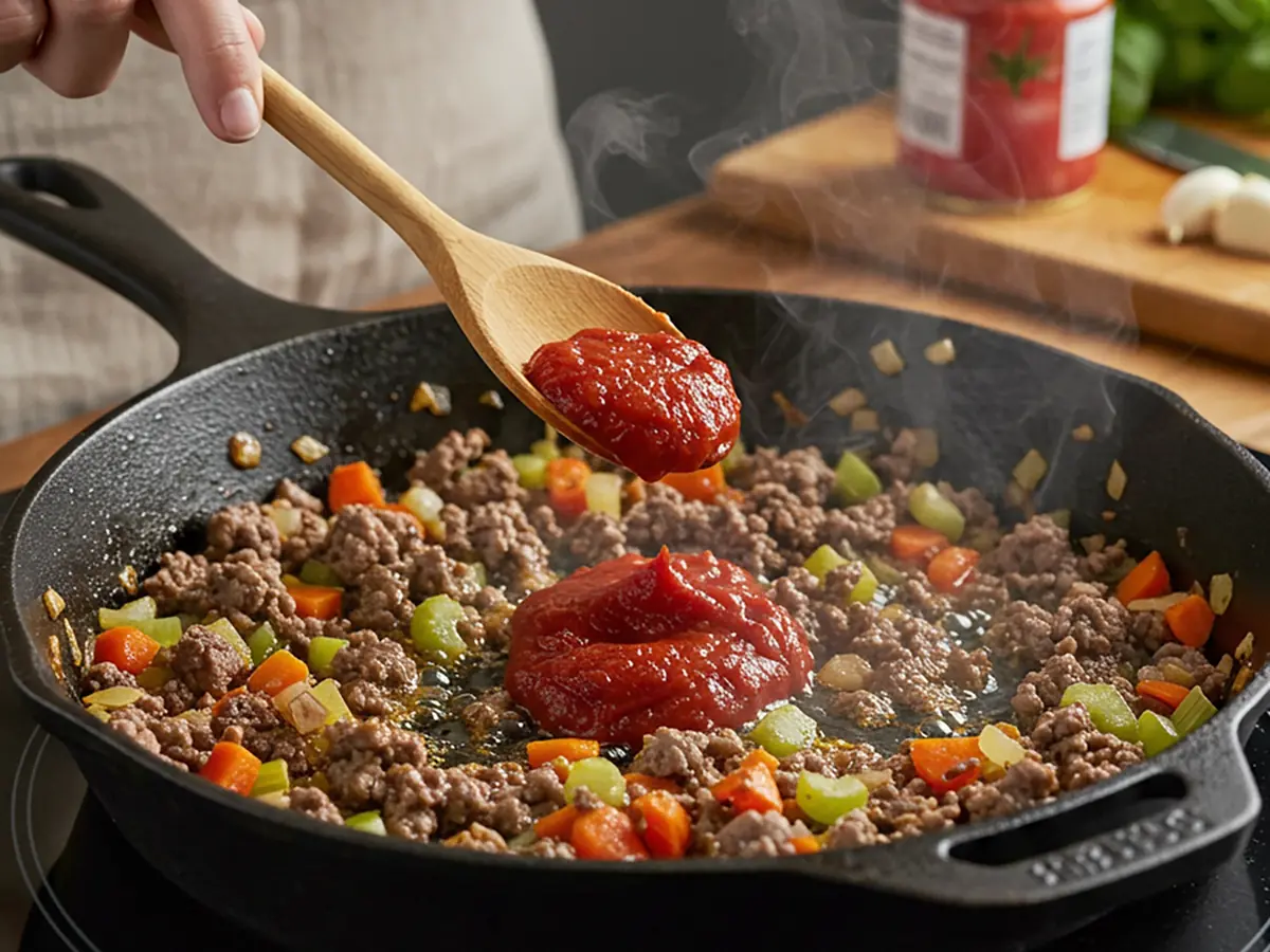 Spaghetti Bolognese — step 2