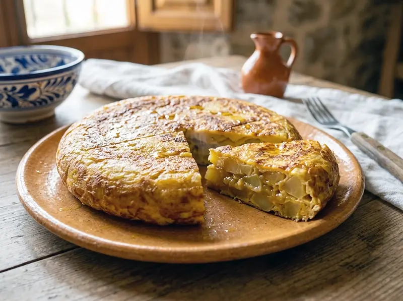 Spanish Tortilla with potatoes, eggs and olive oil — Spain recipe