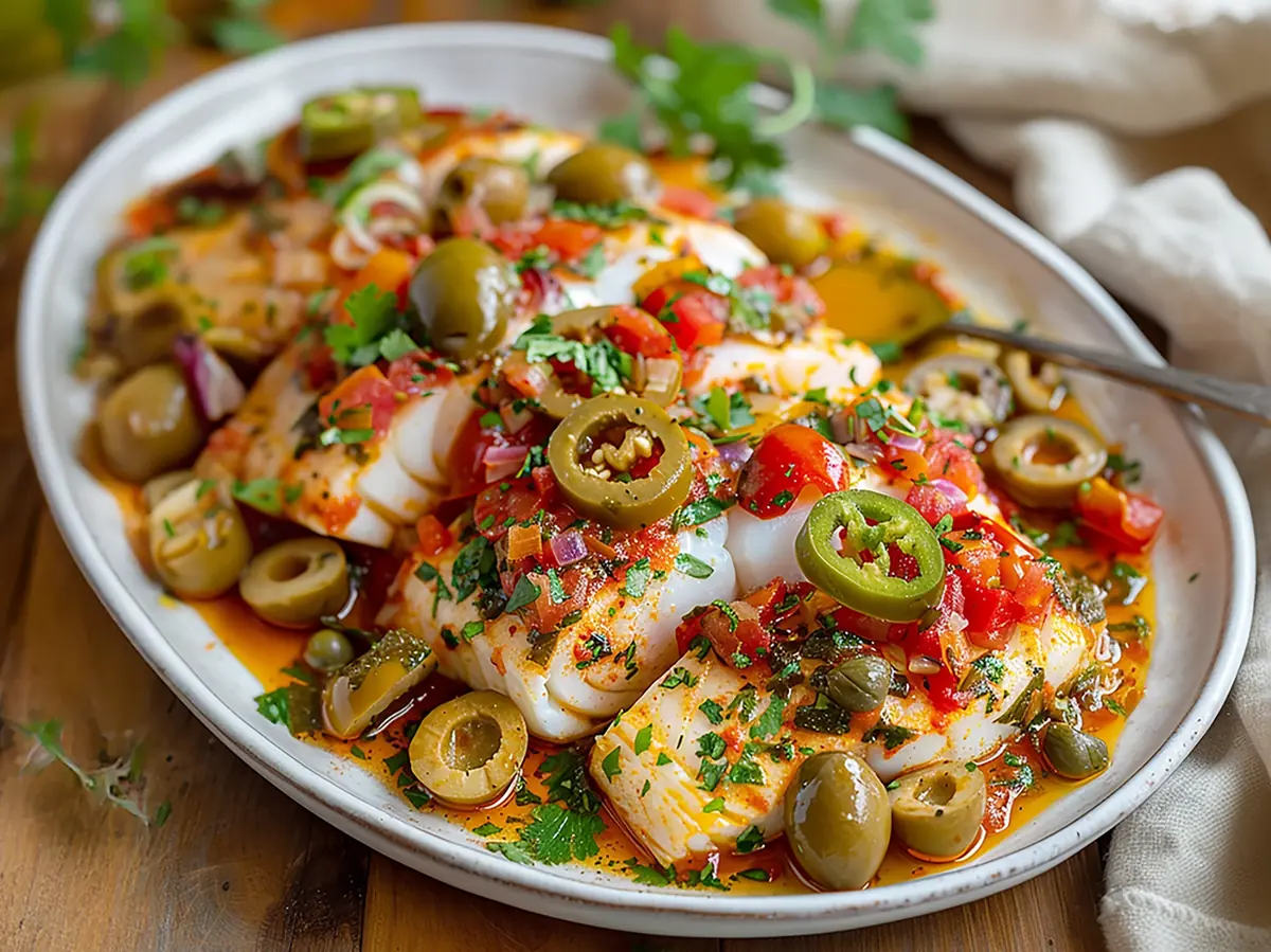 Spicy Fish with fish, garlic and onion — Mexico recipe