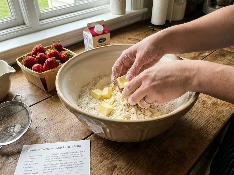 Shortcake alle fragole con biscotti al latticello — step 3