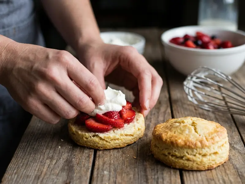 Shortcake alle fragole con biscotti al latticello — step 7