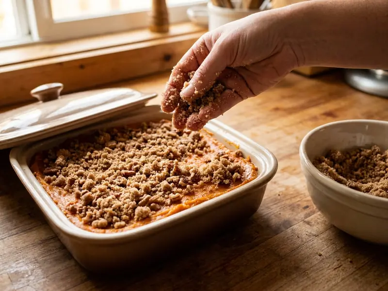 Sformato di patate dolci con crumble di noci pecan — step 5