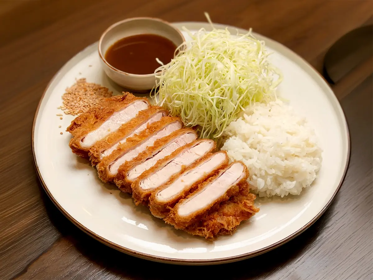 Tonkatsu with bread, breadcrumbs and eggs — Japan recipe