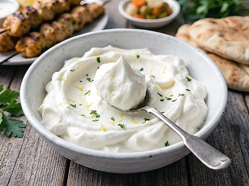 Toum with garlic and lemon juice — Turkey recipe