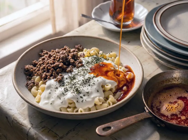 Turkish Pasta (Yalanci Manti)