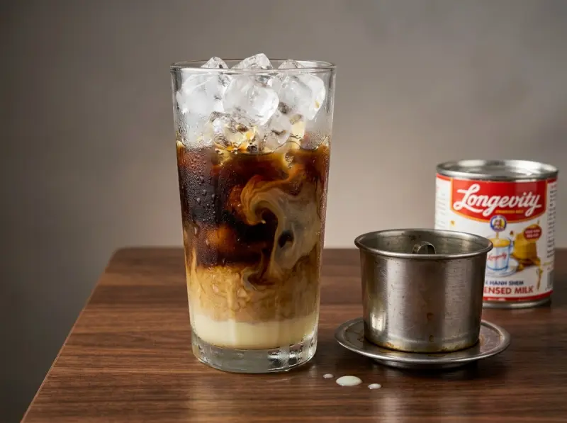 ベトナムアイスコーヒー(Cà Phê Sữa Đá): コーヒー, コンデンスミルク — ベトナム · レシピ